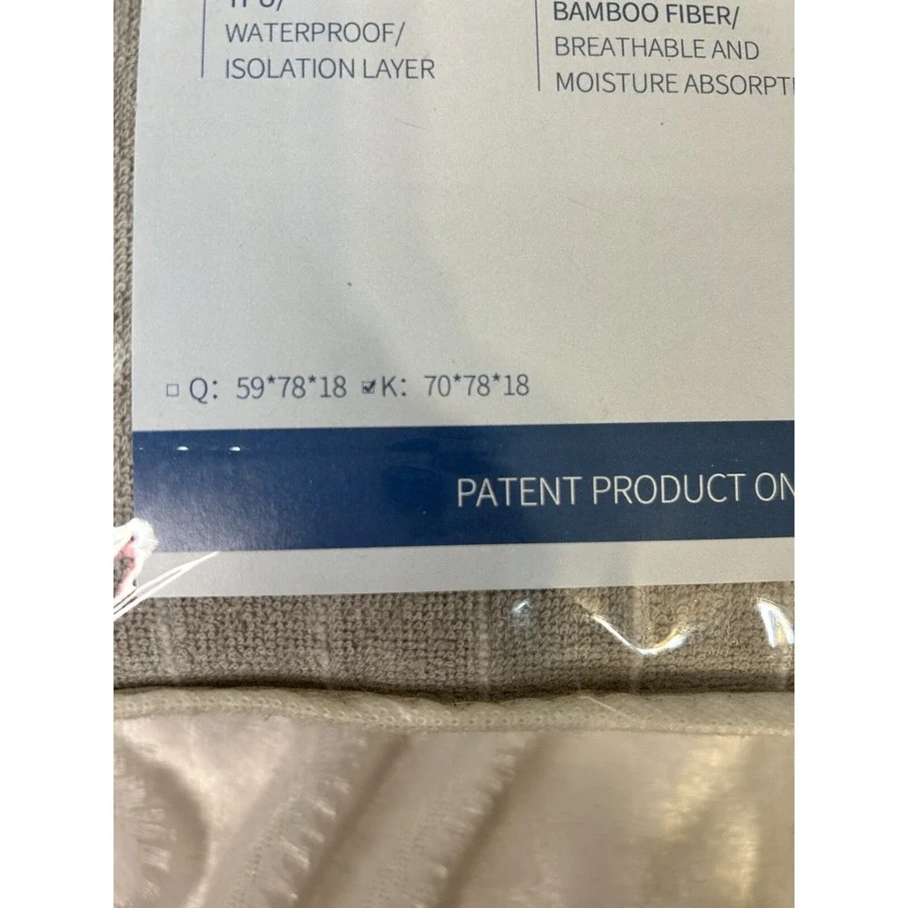 King Size Waterproof‎ Mattress, Protector. Bamboo Fiber, Protect Against Mites.